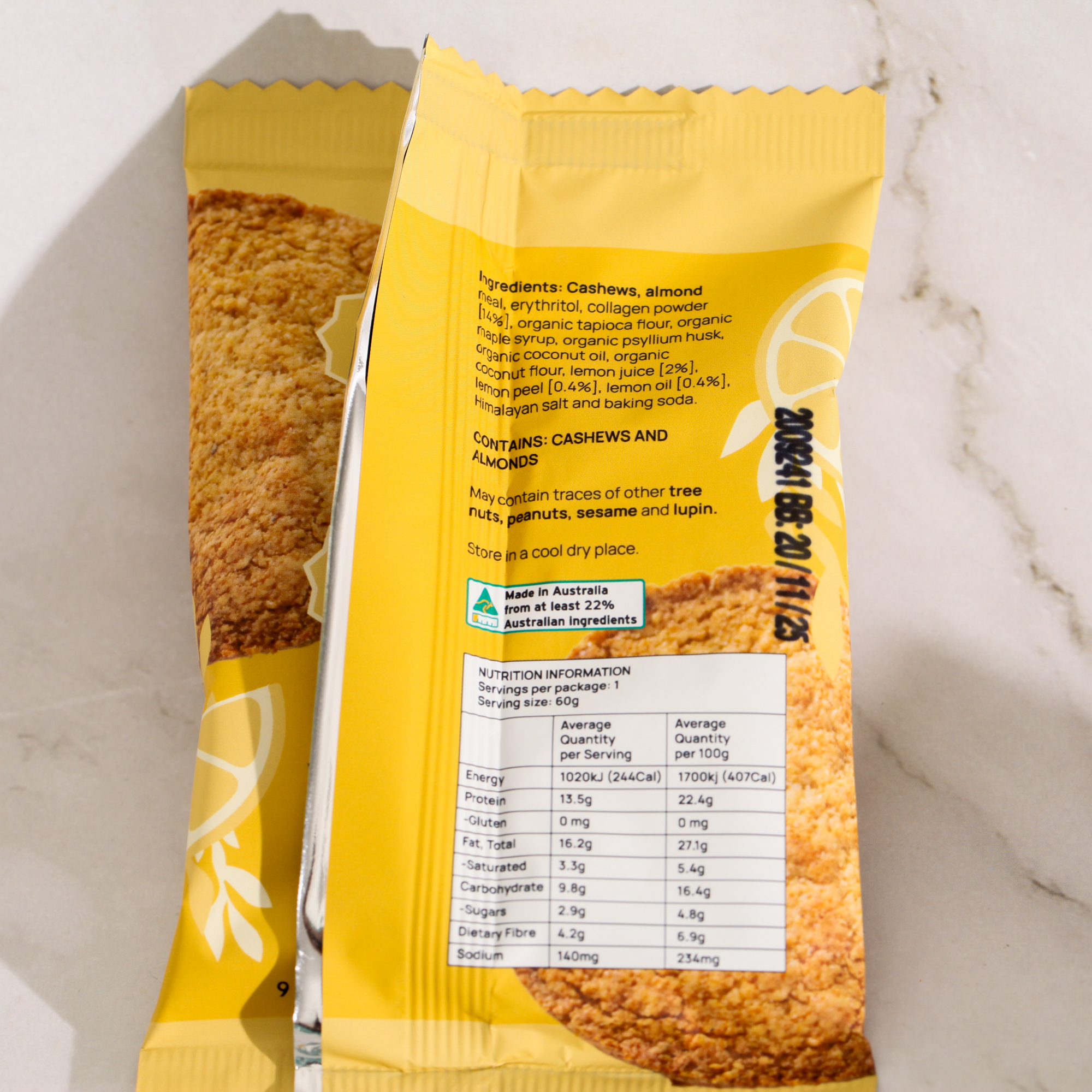 Protein Cookie Lemon Shortbread - Food to Nourish